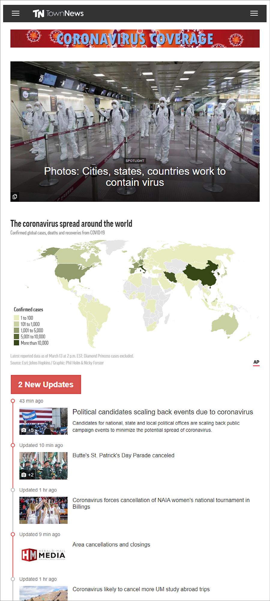 Coronavirus coverage image
